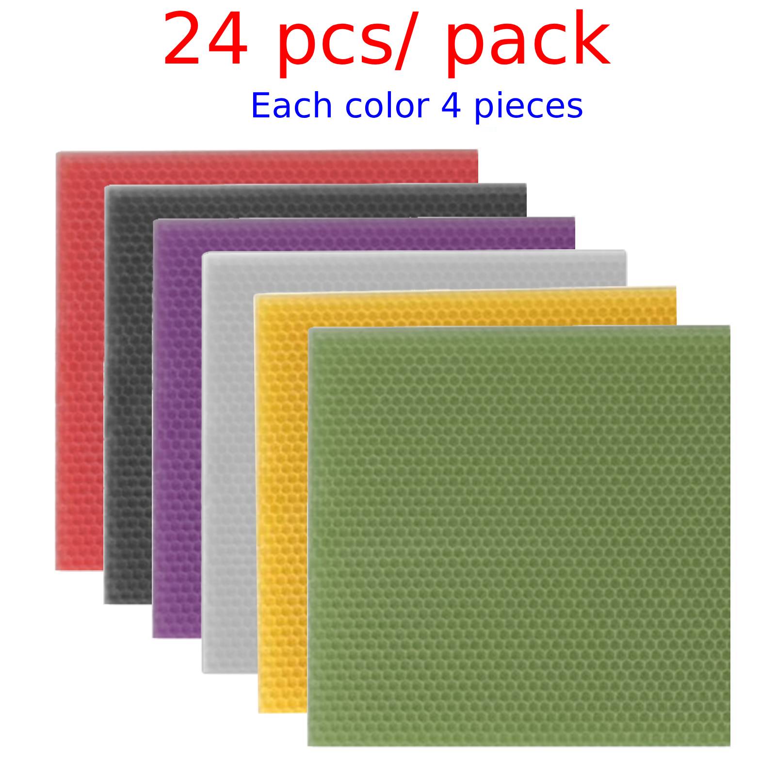 24 قطعة من صفائح الشمع الملونة - مراجعة Beehive Frame Wax وسعره